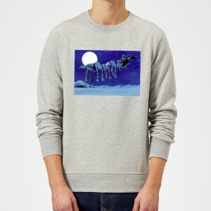 Pull de Noël Homme Star Wars Dark Vador ATAT - Gris