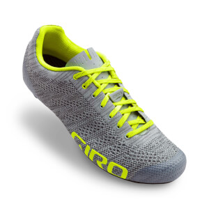 Giro Empire E70 Knit Road Cycling Shoes - Grey Heather/Highlight Yellow