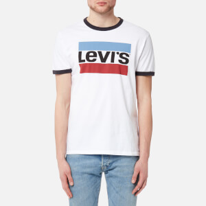 Levi's Men's Ringer Sportswear T-Shirt - Logo Ringer White
