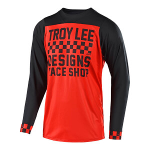Troy Lee Designs Skyline Long Sleeve Checker Jersey - Red/Black