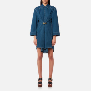 MM6 Maison Margiela Women's Vintage Denim Shirt Dress - Medium Blue