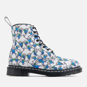 Dr. Martens Toddlers' Castel Canvas Finn Print Lace Low Boots - Blue/White
