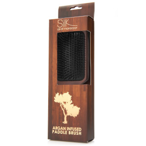 Silk Oil of Morocco Vegan Argan Single Brown Paddle Brush 160g