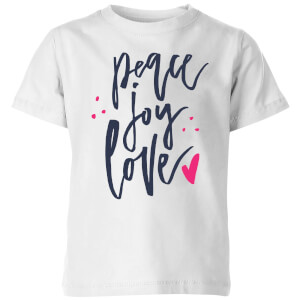 Peace Joy Love Kids' T-Shirt - White