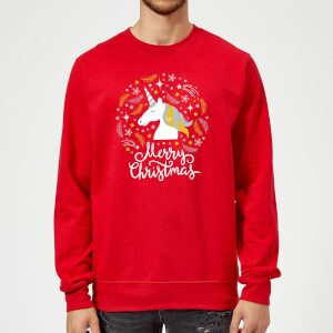 Unicorn Christmas Red Sweatshirt