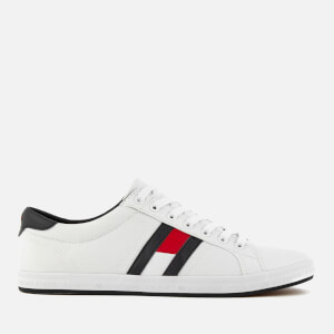 tommy hilfiger tobias flag mesh trainers in white