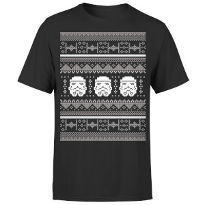 Star Wars Christmas Stormtrooper Knit Black T-Shirt