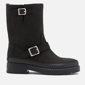 Hunter Men's Original Leather Biker Boots - Black