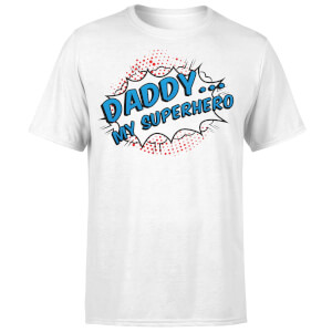 Daddy My Superhero T-Shirt - White
