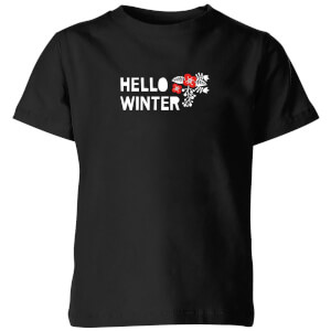 Hello Winter Kids' T-Shirt - Black