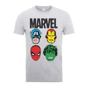 T-Shirt Homme Personnages Principaux - Marvel Comics - Gris