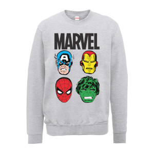 Sweat Homme Personnages Principaux - Marvel Comics - Gris