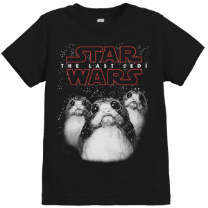 T-Shirt Enfant Star Wars : Les Derniers Jedi Porgs - Noir