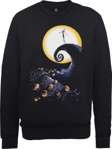 Disney The Nightmare Before Christmas Jack Skellington Pumpkin King Colour Black Sweatshirt
