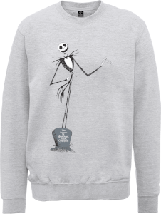 Disney The Nightmare Before Christmas Jack Skellington Full Body Grey Sweatshirt
