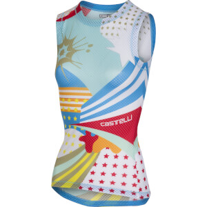 Castelli Women's Pro Mesh Sleeveless Baselayer - Glacier Lake/White
