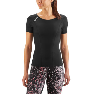 Skins DNAmic Women's Short Sleeve Top -Black/Black