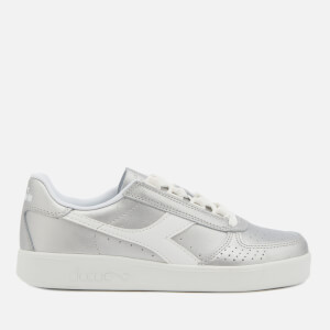 Diadora Women's B.Elite I Metallic Leather Trainers - Silver