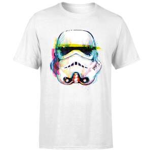 Star Wars Stormtrooper Paintbrush Art T-Shirt - White