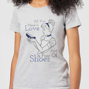 Disney Princess Cinderella All You Need Is Love Women's T-Shirt - Grey