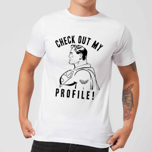 DC Comics Superman Check Out My Profile T-Shirt - White