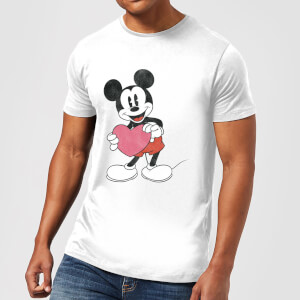 Camiseta Disney Mickey Mouse Regalo Corazón - Hombre - Blanco