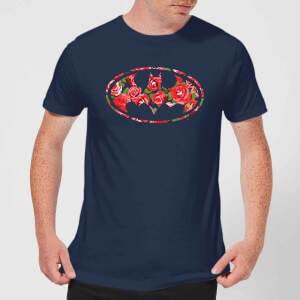 DC Comics Floral Batman Logo T-Shirt - Navy