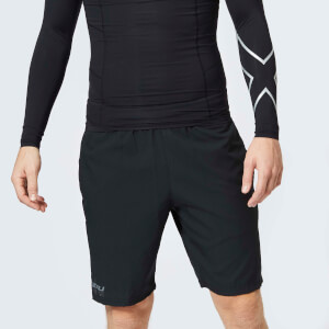 2XU Men's Training 2 in 1 Compression Shorts - Black/Silver
