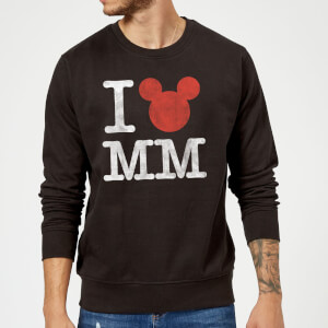 Disney Mickey Mouse I Heart MM Sweatshirt - Black