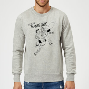 DC Comics Superman Valentines Steel Baby Sweatshirt - Grey