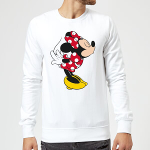 Disney Mickey Mouse Minnie Split Kiss Pullover - Weiß