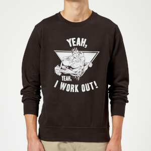 DC Comics Superman I Work Out Sweatshirt - Black