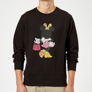 Disney Mickey Mouse Minnie Mouse Back Pose Sweatshirt - Grey