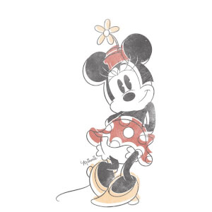 Disney Mickey Mouse Minnie Offset Women's T-Shirt - White