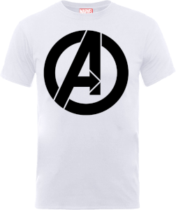 Camiseta Marvel Los Vengadores "Logo Simple" - Hombre - Blanco