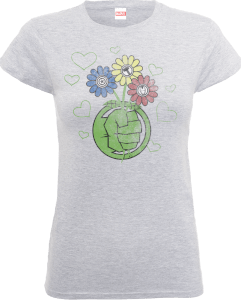 Marvel Avengers Hulk Flower Fist Women's T-Shirt - Grey