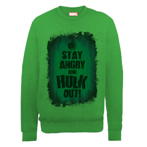 Marvel Avengers Assemble Hulk Stay Angry Sweatshirt - Green