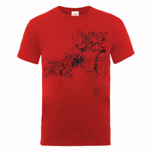 T-Shirt Homme Marvel Avengers Assemble - Iron Man Mono Croquis - Rouge