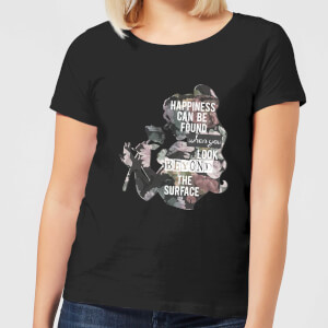 Disney Die Schöne und das Biest Happiness Damen T-Shirt - Schwarz