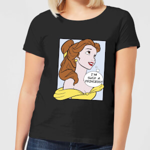 Disney Die Schöne und das Biest Prinzessin Pop Art Belle Damen T-Shirt - Schwarz