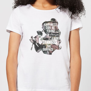 T-Shirt Femme Happiness - La Belle et la Bête (Disney) - Blanc