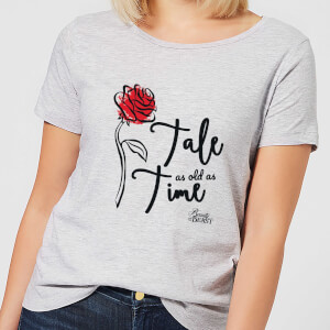 Disney Die Schöne und das Biest Tale As Old As Time Rose Damen T-Shirt - Grau