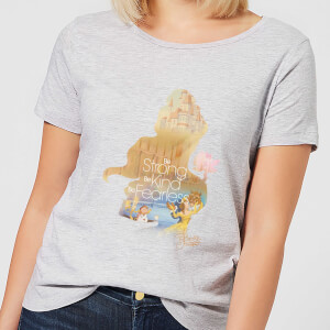 Disney Die Schöne und das Biest Prinzessin Silhouette Belle Damen T-Shirt - Grau