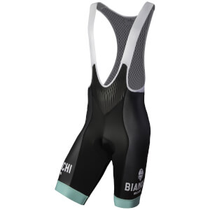 Bianchi Cinisco Bib Shorts - Black/Celeste