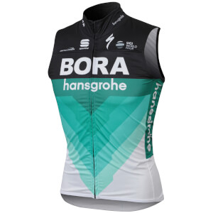 Sportful Bora Hansgrohe BodyFit Pro Wind Vest - Black/Green