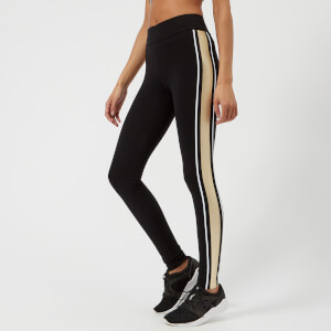 NO KA'OI Women's Kaua Kala Leggings - Black/White/Gold
