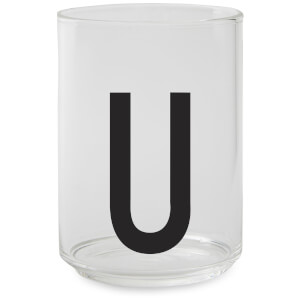 Design Letters Drinking Glass - U