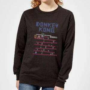 Nintendo Donkey Kong Retro Women's Sweatshirt - Black