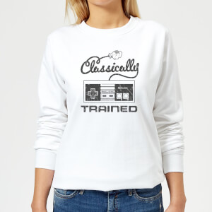 Nintendo Retro NES Classically Trained Women's Sweatshirt - White