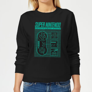 Nintendo Super Nintendo Entertainment System Women's Sweatshirt - Black